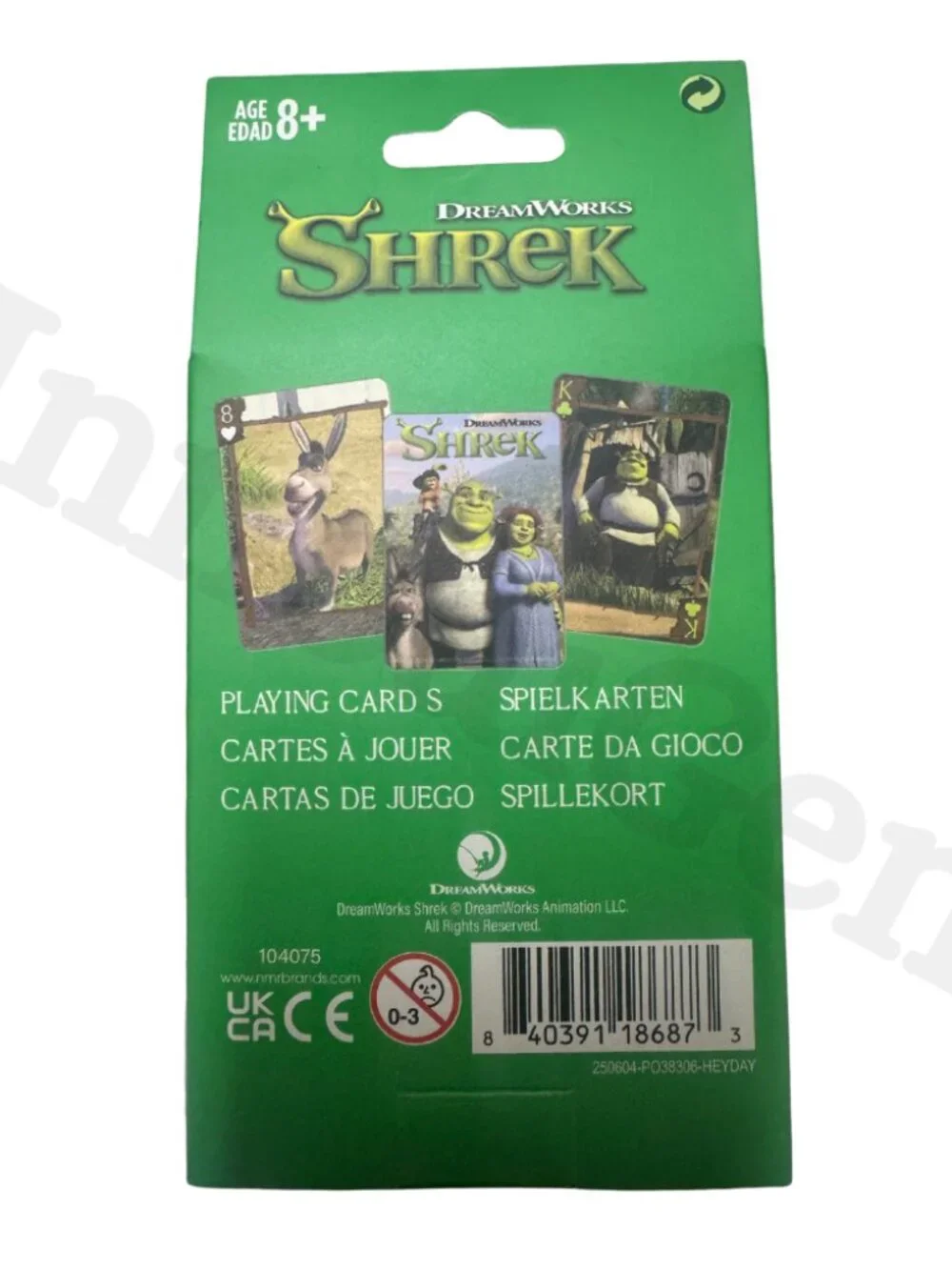 Aquarius DreamWorks Shrek Playing Cards Deck with Metal Storage Tin Green NWB